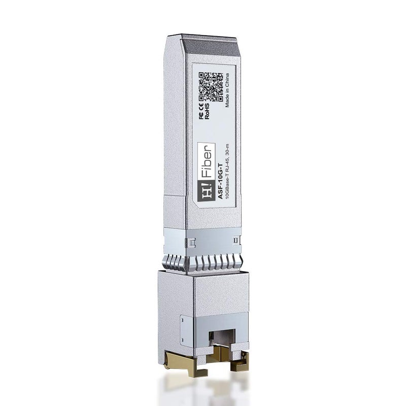 HYFIBER 10Gb SFP+ RJ45 Module, 10Gbase-T Ethernet SFP+ Copper Transceiver Support 10G/5G/2.5G/1.25G, Compatible with Cisco SFP-10G-T-S,Ubiquiti UF-RJ45-10G, UniFi, TP-Link, Meraki, MikroTik, 30m - Image 1